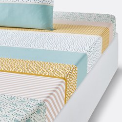 Hoeslaken in katoen, Happy Stripes LA REDOUTE INTERIEURS image