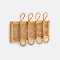 Wandgarderobe Malu mit 4 Haken, Rattan LA REDOUTE INTERIEURS image
