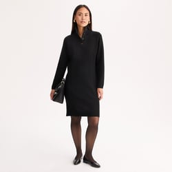 High Neck Knee-Length Jumper/Sweater Dress ANNE WEYBURN image