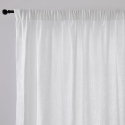 Onega large width curtain in washed linen LA REDOUTE INTERIEURS image