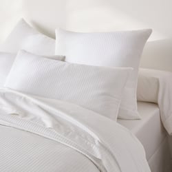 Funda de almohada de algodón satinado, 380 hilos, rayas OPALE LA REDOUTE INTERIEURS image