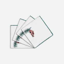 Juego de 4 servilletas estampadas, de algodón lavado, SNOW COUNTRY LA REDOUTE INTERIEURS image