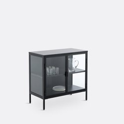 Buffet vitrine 2 portes métal acier, Harlem LA REDOUTE INTERIEURS image