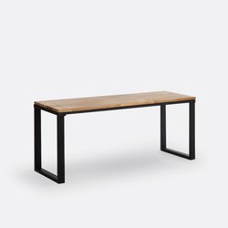 Banc chêne massif abouté vernis L120 cm, Hiba LA REDOUTE INTERIEURS image