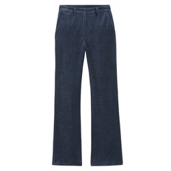 Pantalon velours lisse, large, taille haute ANNE WEYBURN image