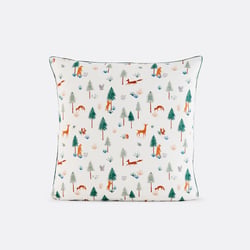 Funda de almohada para cama infantil, de franela, estampado de animales, GRIZZLY LA REDOUTE INTERIEURS image