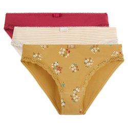 Комплект из трех трусов - слипов из эластичного хлопка LA REDOUTE COLLECTIONS image