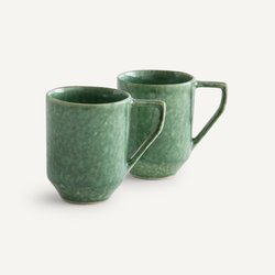 Lot de 2 mugs en grès émaillé réactif, Obidos AM.PM image
