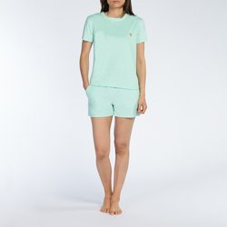 Pastel Towelling Short Pyjamas with Short Sleeves MELISSA BROWN image