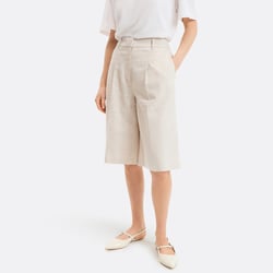 Bermudy plisowane z lnu i bawełny LA REDOUTE COLLECTIONS image