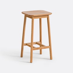 Taburete de bar de roble macizo, Al. 65 cm, Monsio LA REDOUTE INTERIEURS image