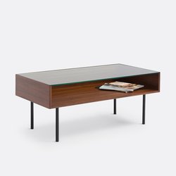 Table basse plateau vitrine plaqué noyer, Watford LA REDOUTE INTERIEURS image