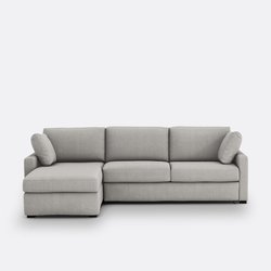 Sofá-cama de canto premium em linho/espuma, Timor LA REDOUTE INTERIEURS image