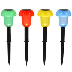 Lot de 4 balises solaires champignons MUSHY LUMISKY