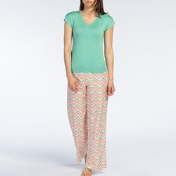 Pijama de mangas curtas, em viscose, Kilim MELISSA BROWN image
