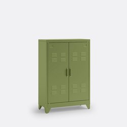 Hiba Industrial Low Metal Cabinet with Adjustable Shelves LA REDOUTE INTERIEURS image