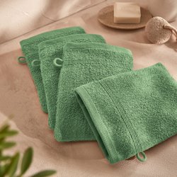 Set van 4 washandjes in bouclette badstof, Zavara LA REDOUTE INTERIEURS image