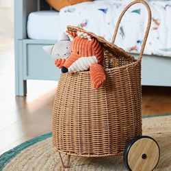 Naya Wicker-Effect Children's Wheeled Trolley LA REDOUTE INTERIEURS image