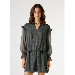 Vestido curto estampado com mangas compridas PEPE JEANS