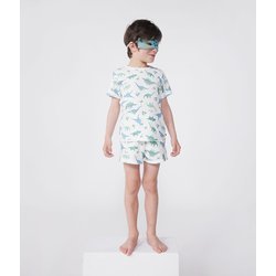 Cotton Dress-Up Short Pyjamas in Dinosaur Print PETIT BATEAU image