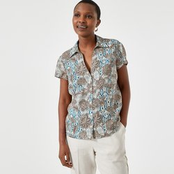 Camisa, estampado floral, mangas curtas ANNE WEYBURN image