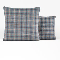 Check Cotton Muslin Pillowcase LA REDOUTE INTERIEURS image