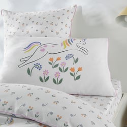Funda de almohada infantil, 50% algodón reciclado, estampado de unicornios, TAMILA LA REDOUTE INTERIEURS image