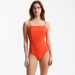 Maillot de bain 1 pièce, en maille côtes plates, Signature HELENA LA REDOUTE COLLECTIONS image