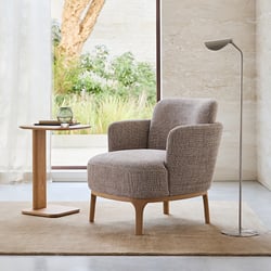 Fauteuil en tissu chiné et chêne massif, JABOTE AM.PM image