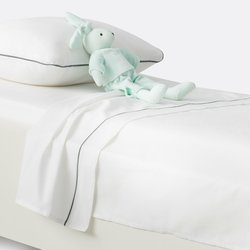 Drap Plat bébé, uni, en coton LA REDOUTE INTERIEURS image