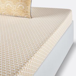 Lenzuolo con angoli stampato puro cotone lavato Jaipur LA REDOUTE INTERIEURS image