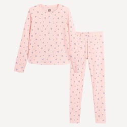Pyjama manches longues, imprimé fleurs, en coton LA REDOUTE COLLECTIONS image