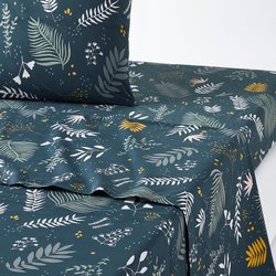 Suzanne Floral Cotton Percale 200 Thread Count Flat Sheet LA REDOUTE INTERIEURS image