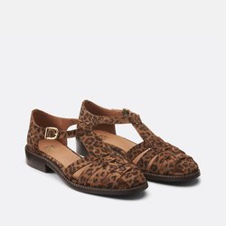 Sandalias de piel estampada de leopardo Signature SOLENN LA REDOUTE COLLECTIONS image