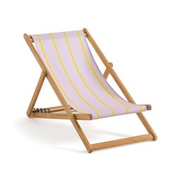 Veniza Acacia & Canvas Deck Chair LA REDOUTE INTERIEURS image