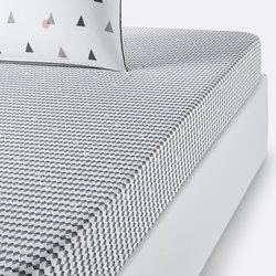 Digna Cotton Percale Fitted Sheet LA REDOUTE INTERIEURS image