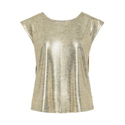T-shirt de mangas curtas com decote em V atrás PIECES image