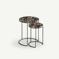 Set of 2 Anaximène Agate & Metal Nesting Side Tables AM.PM image