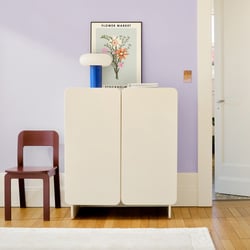 Armario bajo de 2 puertas con espacio para colgar y para ropa blanca, CESCO LA REDOUTE INTERIEURS image