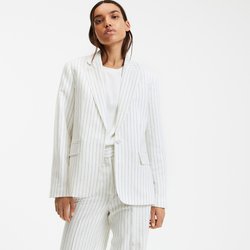 Blazer largo às riscas LA REDOUTE COLLECTIONS image