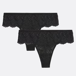 Комплект из 2 кружевных стрингов, Lison LA REDOUTE COLLECTIONS image