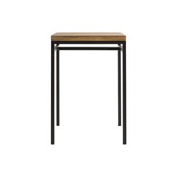 Table haute carrée en manguier massif et métal noir L70 cm YPSTER MILIBOO image