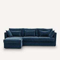 Sofá-cama de canto, em veludo, Camille AM.PM image