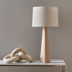 Nestwood Lamp in Oak and Linen AM.PM image