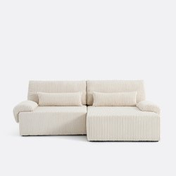 Sofá cama esquinero de pana XL MAONA LA REDOUTE INTERIEURS image