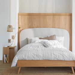Bed met lattenbodem, eikenfineer, Miji LA REDOUTE INTERIEURS image
