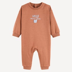 Combinaison longue en molleton, motif ourson devant LA REDOUTE COLLECTIONS image