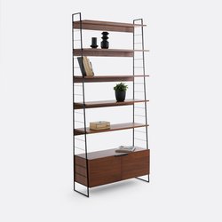Regal Watford, Stahl und Nussbaumfurnier, H. 220 cm LA REDOUTE INTERIEURS image