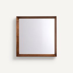Espelho quadrado, em nogueira maciça, alt. 60 cm, Andromède AM.PM image