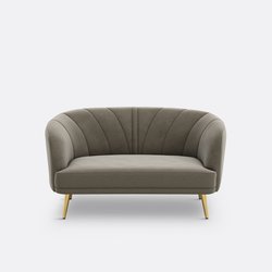 Sofá de terciopelo de 2/3 plazas, Leone LA REDOUTE INTERIEURS image